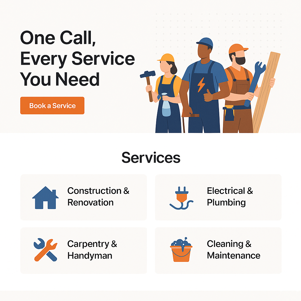 Multi-service company illustration